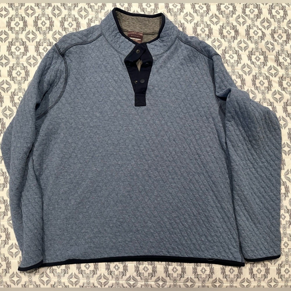 Johnston & Murphy reversible quilt sweater.